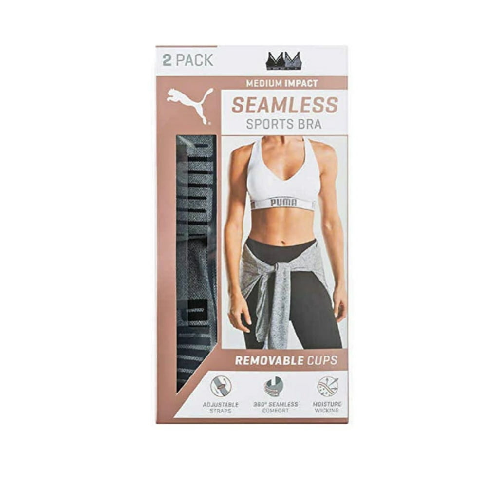 puma seamless sports bra sizing