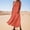 Orange, variant on Summer Dresses For Women 2025 Sevevn Women's Cotton And Linen Dress Sleeveless Solid Color Dress With Pocket Skirt