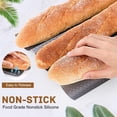 thumbnail image 3 of Molde para baguette Moldes para baguette antiadherentes 3 panes Molde para pan francés Bandeja para pan con paño grueso de prueba Sofá para masa Molde largo para hornear pan de masa fermentada para mo, 3 of 5