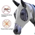 thumbnail image 4 of Shetland/horse/cob/pony Mesh Fly Mask Hood With Ears UV Protection'' H9V8, 4 of 7