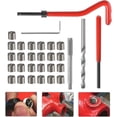 thumbnail image 1 of 30Pcs Kit Reparation Filetage M6 INOX Foret Hélicoïdal Clé Hexagonale Insert Filetage Taraud Filiere Professionnel pour Entretien Quotidien Automobile Perceuse Moteur, 1 of 5