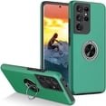 thumbnail image 1 of Samsung S21 Ultra Case, Galaxy S21 Ultra Case Dual Layer Rugged S21 Ultra Kickstand Case with Ring Holder Support Magnetic Car Mount Shockproof Case for Samsung Galaxy S21 Ultra, Dark Green, 1 of 7