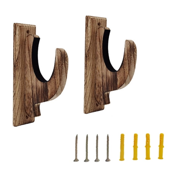 Solid Wood Wall-Mounted Hunting Gun Rifle Brackets Shotgun Rifle Storage Rack Gun Storage Bracket for Rifles Shotguns Swords Bows