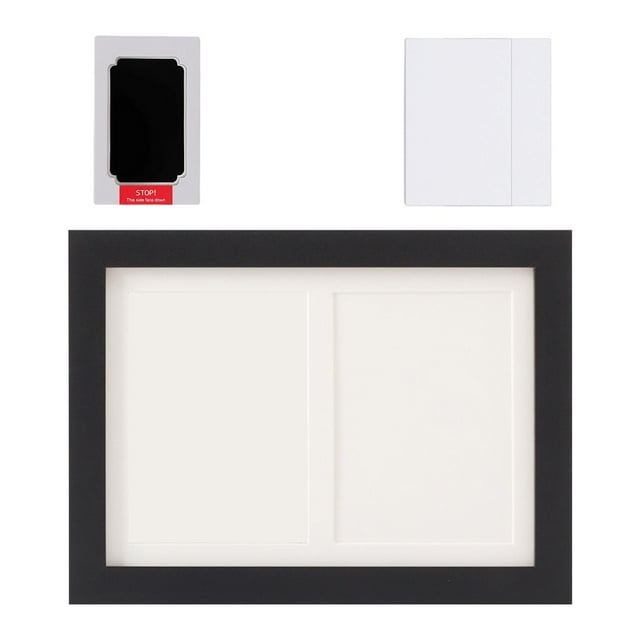 Kit de huellas de manos y pies de bebé sin tinta Almohadilla de tinta para amantes de las mascotas Marco de fotos para decoración del hogar Negro