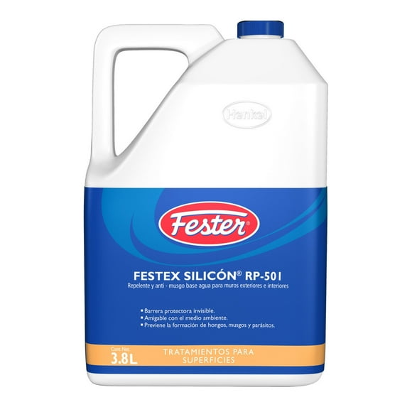 Repelente y Anti- Musgo Base Agua para Muros Exteriores e Interiores Fester Festex Silicón RP-501 3.8 L