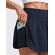 thumbnail image 3 of Mini falda CRZ YOGA de tiro alto con abertura lateral en azul marino, talla L, 3 of 3