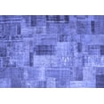 thumbnail image 1 of Ahgly Company Machine Washable Indoor Rectangle Patchwork Blue Transitional Area Rugs, 6' x 9', 1 of 4