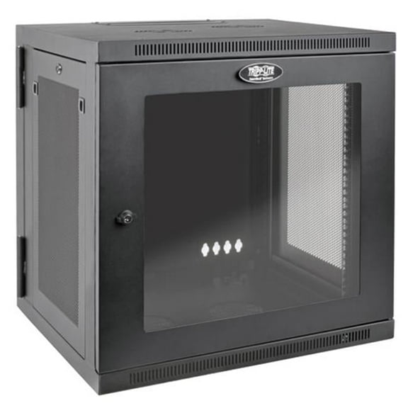 12U Ups Depth Wall Mount Rack Enclosure Cabinet with Clear Acrylic Window - Hinged Back
