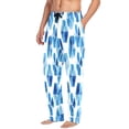 thumbnail image 5 of IAUYY 95% Cotton Mens Pajama Pants Breathable and Sweat-Absorbent Two Side Pockets Sleepwear Bottom Pants Elastic Waistband Easy to put on and Take Off Watercolor Triangular Composition, 5 of 7