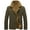 12 Army Green, variant on Winter Coats for Men Big and Tall Fleece Lined Thick Warm Sherpa Jacket Lapel Collar Windbreaker Cotton Trucker Jacket