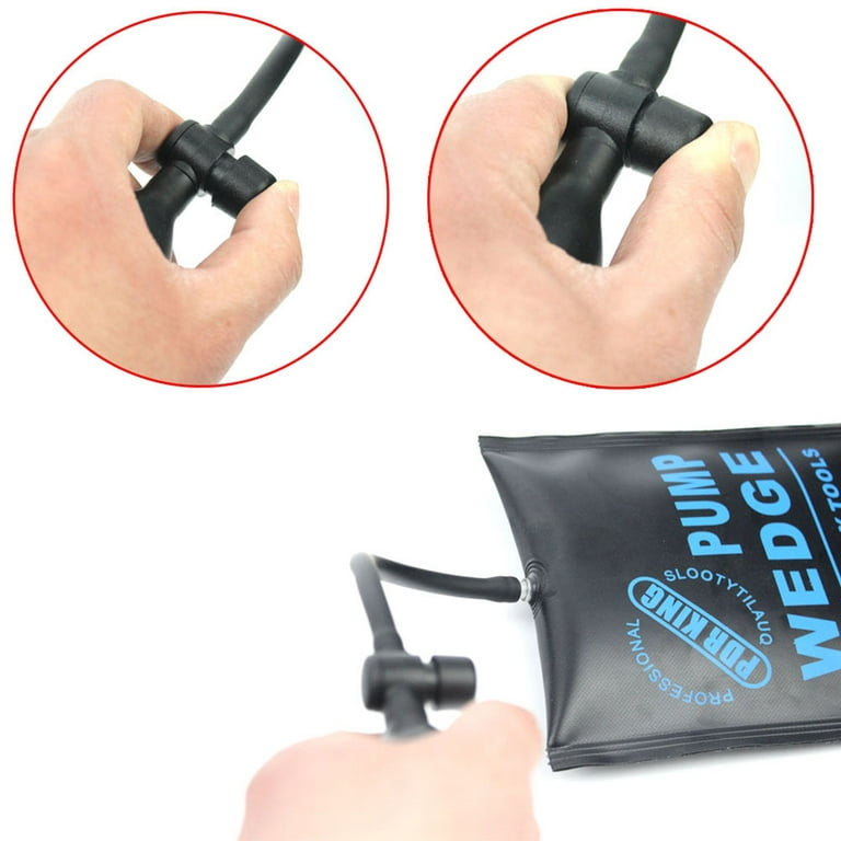 2PCS Air Bag Pump Wedge Inflatable Automotive Car Entry Shim Windows Home  Door Tool Support Positioning Airbag Air Cushion Leveling Tool Smoothy  Airbag (Black) 