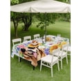 thumbnail image 4 of Outdoor Tablecloths with Umbrella Hole & Zipper, Spring Dog Tablecloth Rectangle 60x84 Inch, Vintage Watercolor Botanical Floral Sunflower Waterproof Table Cloth, Patio/Pool/Picnic Table Covers, 4 of 8