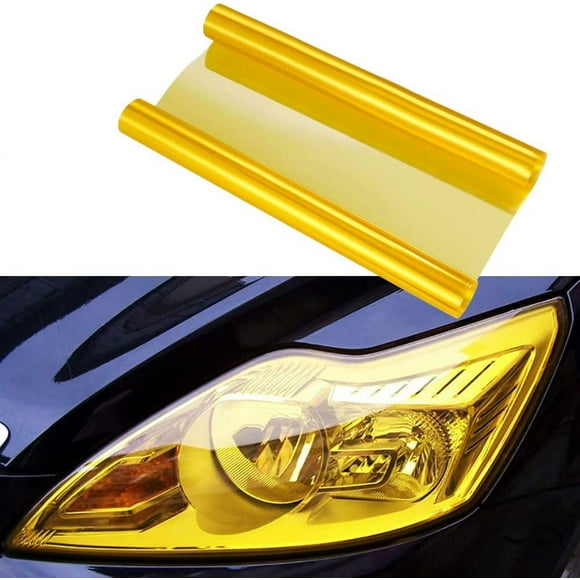 Self-adhesive vinyl film (yellow) - 30.5 x 122 cm - for car fog lights and taillights