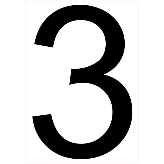 5.5in x 8in Address Number 3 Sticker