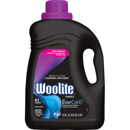 Woolite All DARKS Liquid Laundry Detergent, Midnight Breeze Scent, 83 Loads, 125oz, Regular & HE Washers, Dark & Black Clothes & Jeans, Packaging May Vary