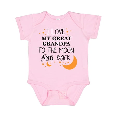 

Inktastic I Love My Great Grandpa to the Moon and Back Gift Baby Boy or Baby Girl Bodysuit