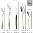 thumbnail image 2 of HOMEHUT 60-Pieces Flatware Set - Gold Cutlery Set Service for 12 People, 18/10 Premium Stainless Steel Silverware Cutlery, 24 Karat Gold-plated, 571G, 2 of 9