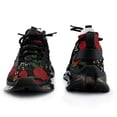 thumbnail image 3 of Roses Buds Leaves Black Walking Shoes for Men Woman Lightweight Tennis Fashion Elastic Sports Shoes Cushion Basketball Shoes, 3 of 7