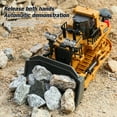 thumbnail image 6 of 9-Channel Metal RC Bulldozer,Construction Remote Control Play Toys with Lights and Sound, Track Type Tractor Toy for  Boys, Kids Birthday Gift, 6 of 9
