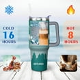 thumbnail image 3 of Philadelphia 40oz City Stainless Steel Tumbler with Handle and Straw for Football Fans Gifts Travel Mug Tumbler Cup Keeps Drinks Cold & Hot, 3 of 3