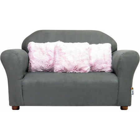 Wellmark Roundy Children’s Sofa – Durable Wooden Frame, Soft Microsuede Upholstery, Ergonomic & Padded Seat, Comfortable Toddler Couch for Ages 2–5, Ideal for Bedrooms, Playrooms & Daycares.