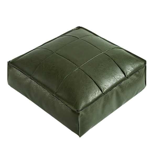 Pouf Repose-Pieds Marocain en Faux Cuir Gonflé Housse de Pouf Non Rembourrée Pied pour Rangement Coussin de Sol Repose-Pieds Sans Bourre