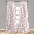thumbnail image 2 of Rose Design Window Curtains, Vintage Watercolor Style Delicate Flowers Boho with Leaves Pattern Botany, Lightweight Decor 2-Panel Set with Rod Pocket, Pair of - 28"x63", Rose White Blush, by Ambesonne, 2 of 3