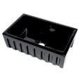 thumbnail image 2 of Pemberly Row 30" Black Reversible Smooth/Fluted Single Bowl Fireclay Farm Sink, 2 of 10
