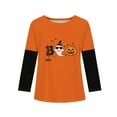 thumbnail image 5 of Abcomgle Halloween Shirts for Girls 5t Spooky Ghost Boo Graphic Tee Shirts for Girls Crewneck Long Sleeve Shirts for Kids Girls Fall Funny Scary Tee Top Girls,8-9 Years, 5 of 5