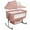 Pink, variant on Tereitr3-in-1 Adjustable Bedside Crib & Bassinet - with Storage, Wheels & Mosquito Net, Converts to Rocker, for Newborn to Toddler (0-24M) (Pink)