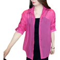 thumbnail image 1 of Summer Sunscreen Chiffon Shirt, Sun Protection Chiffon Blouse Lightweight, Summer Sunscreen Chiffon Blouse, 1 of 7