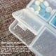 thumbnail image 3 of Wosthever Caja de pastillas Transparente 6 Rejillas Dispensador de almacenamiento de plástico Pendientes portátiles Organización Contenedores Almacenamiento y organización del hogar, 3 of 6