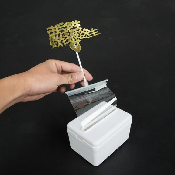 LOLIPPYY 1Set White Cake Money Box Durable Safe Material Money Pulling Case for Birthday Party Decoration