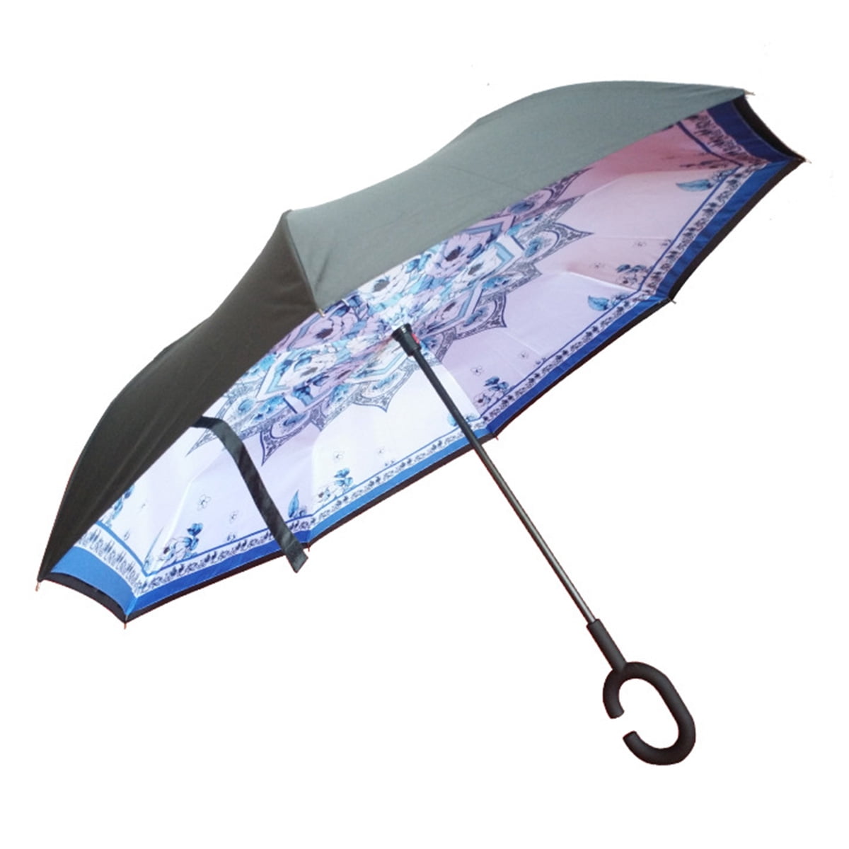 Double Layer Inverted Umbrella Reverse Folding Umbrellas Windproof UV