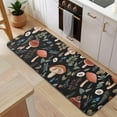 thumbnail image 5 of Brown Mushroom Flower Black Pattern Kitchen Rug Mat,Kitchen Runner Rugs Non Skid Washable,Decorative Kitchen Floor Mats for Kitchen,Sink,Laundry,17"x47.2", 5 of 7