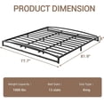 thumbnail image 2 of King size 6-pulgada heavy duty low marco de cama - metal platform mattress foundation, noise-free, no box spring required, easy to assemble, non-slip negra, 2 of 6
