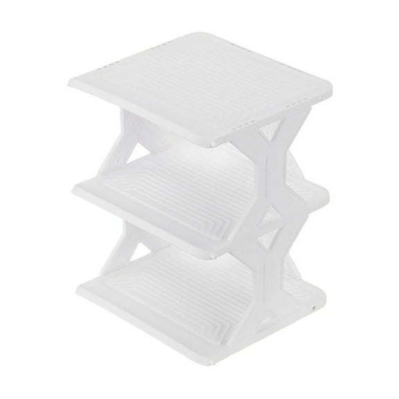 Narrow Entryway Shoe Rack, Plastic Vertical Shoe Organizer, Space Saving Free Standing Shoes Storage Shelf, Closet Hallway(3-Tier)