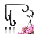 Mynkyll 2 Pack Wall Hook Heavy Duty Metal Hanging Plant Bracket Wall