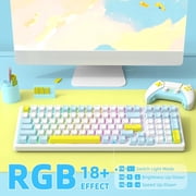 ZIYOULANG K3MAX Wired Gaming Keyboard, Apex Pro TKL Mechanical Keyboard 75% with 18 RGB LED Backlit, Compact Retro Keyboard Hot Swappable 100 Keys, Anti-ghosting MX Linear Red Switch, for Win/Mac