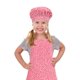thumbnail image 1 of CRJHNS Juego de Delantal y Gorro de Chef para niños, Delantales de algodón Ajustables para niños con 2 Bolsillos Delantales con Pechera de Cocina para niñas y niños Lindos para cocinar, Hornear, Pinta, 1 of 1