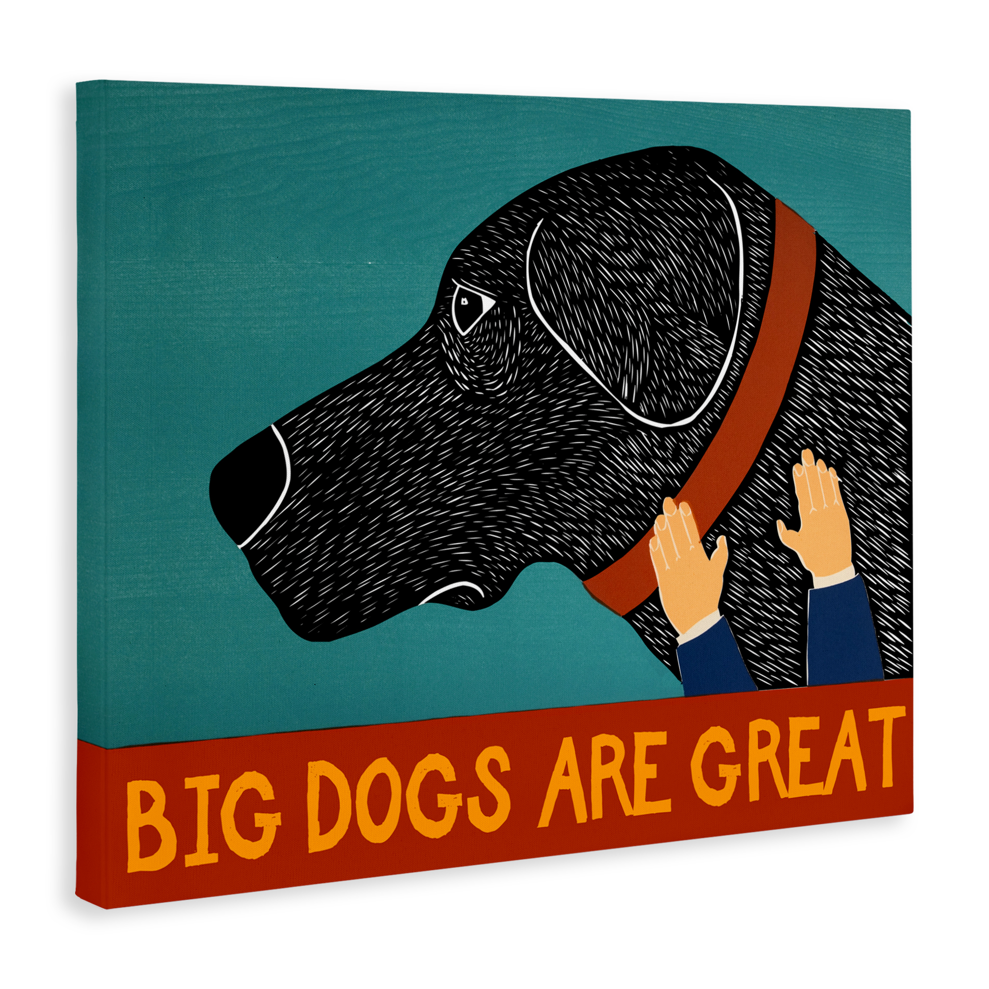 Big Dogs Are Great Canvas Wall Art, design by Stephen Huneck