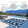 thumbnail image 3 of Blue Leaves Outdoor Rug 3x5 Ft - Reversible Patio Rug Outdoor Camping Rugs, Farmhouse Pastoral Spring Leaf Branch Washable Indoor Outdoor Area Rugs, Non-Slip Outdoor Carpet Runner for Deck/Porch, 3 of 8