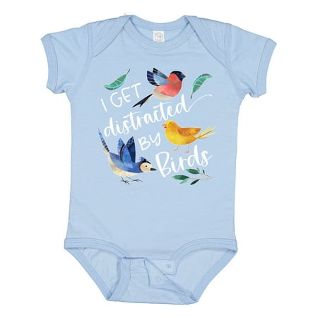

Inktastic I Get Distracted by Birds Gift Baby Boy or Baby Girl Bodysuit