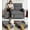 Dark Gray-Padded Armrests, variant on Asofer Sofa Bed, Loveseat Sofabed with Pull Out Couch, 3 in 1 Linen Fabric Futon Couches for Living Room Furniture,Velvet Gray