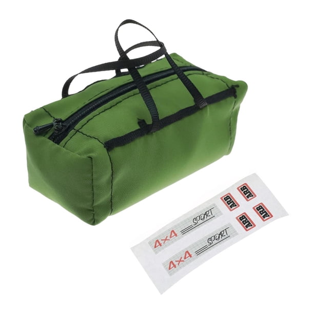 Mini bolso de mano para equipaje de coche RC, accesorios, resistente, ligero, de repuesto, decoración Verde