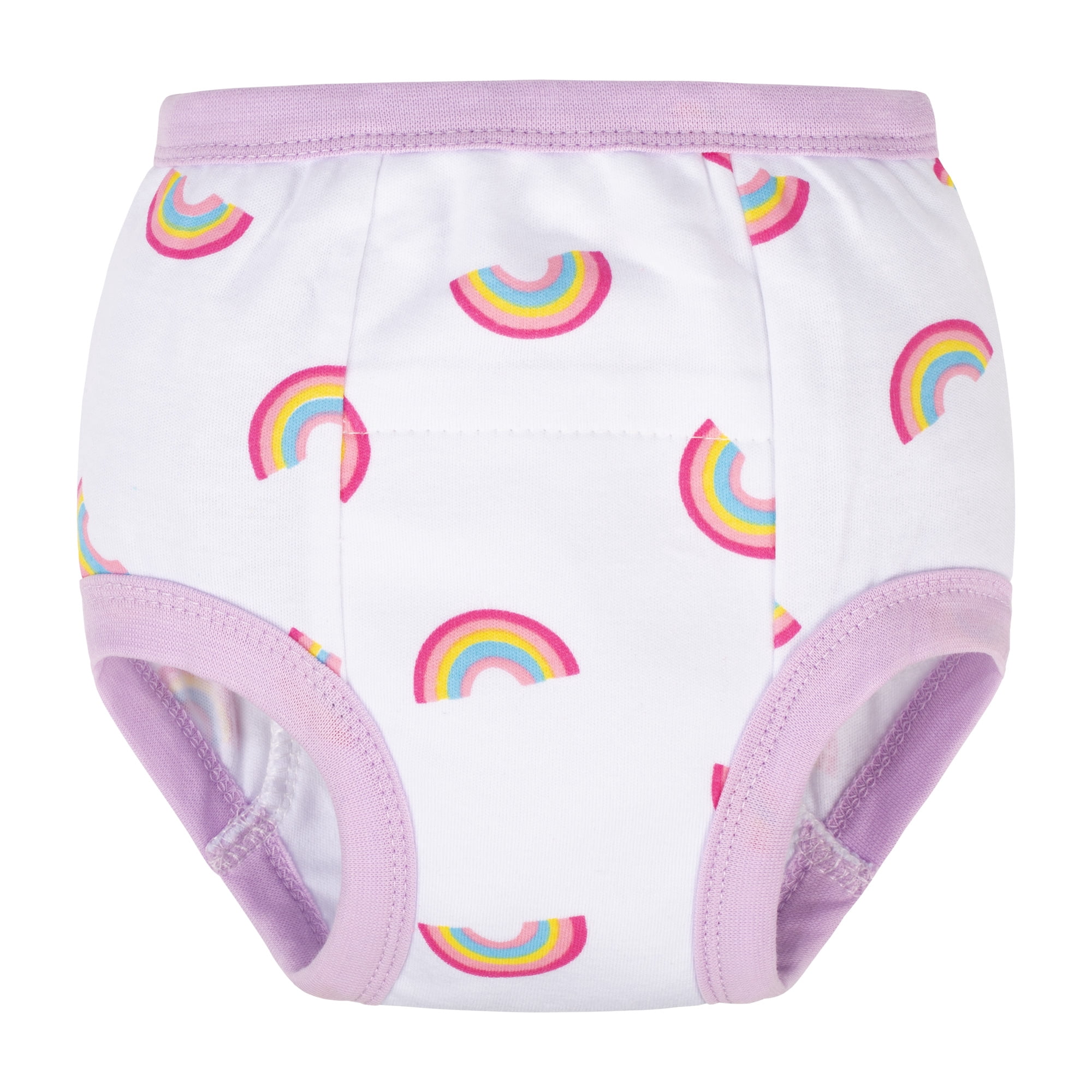 BIG ELEPHANT 10 Packs Baby Girls' and Boys' Potty Training Pants, 100% Cotton Absorbent Training Underwear for Toddler, 4T