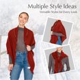 thumbnail image 4 of BASICO Fall Scarf for Women, Winter Scarf, Women's Scarves & Wraps, Blanket Scarf, Fall Accessories (27 Colors) (Triangle Burgundy), 4 of 7