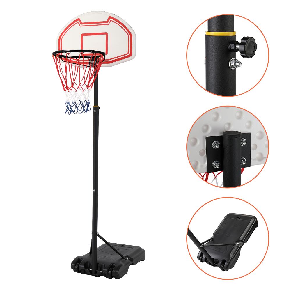 Zimtown 5.2'-6.9' Height Adjustable Basketball Hoops, Movable / Portable Basketball Goals System with Net, Rim, Backboard, for Teen Outside Backyard Playing - image 3 of 11