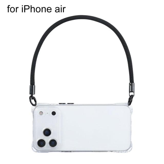 for IPhone17/17Pro/17 Pro Max/17Air Solid-Color Wristband Phone Leather
