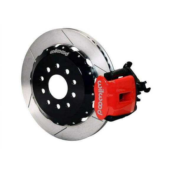 "Wilwood 140-10158-R CPB 13" Rear Big Brake Kit With Red Calipers and Slotted Rotors, Compatible with 1994-2004 Ford Mustang"